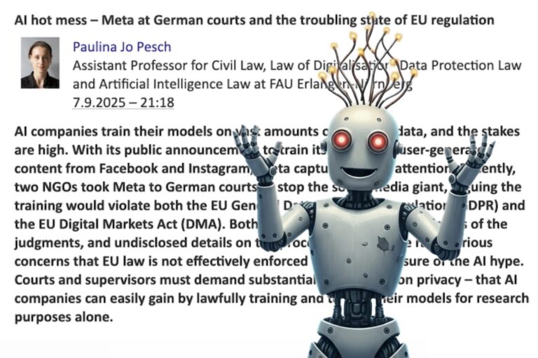 Blogged: AI hot mess – German courts on Meta’s AI training and LLM regulation in the EU