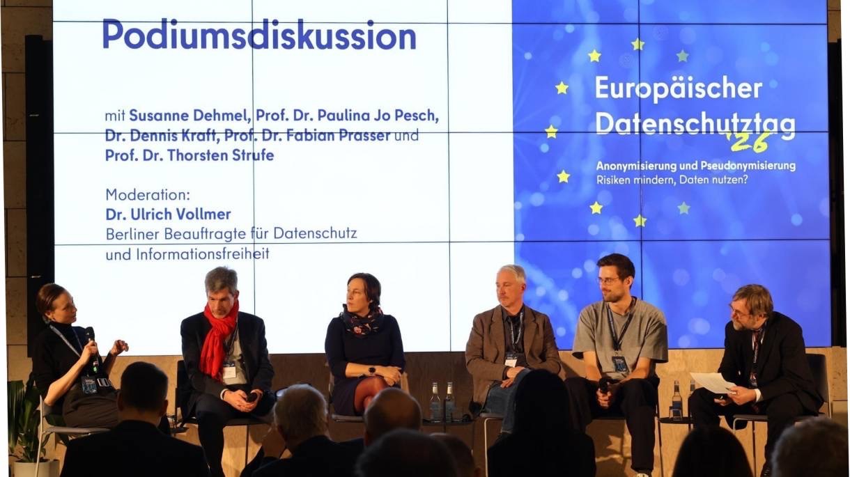 Paneldiskussion beim Europäischen Datenschutztag 2026 in Berlin.